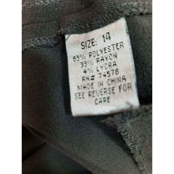 Vintage 90s Y2K Cache Mid Rise Bootcut Black Dress Pants Size L Stretch - Picture 11 of 11